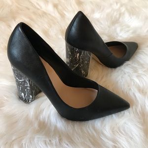 Black Marble Mix No. 6 Pointed Toe Heels
